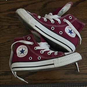 Converse Burgundy High-Top Sneakers